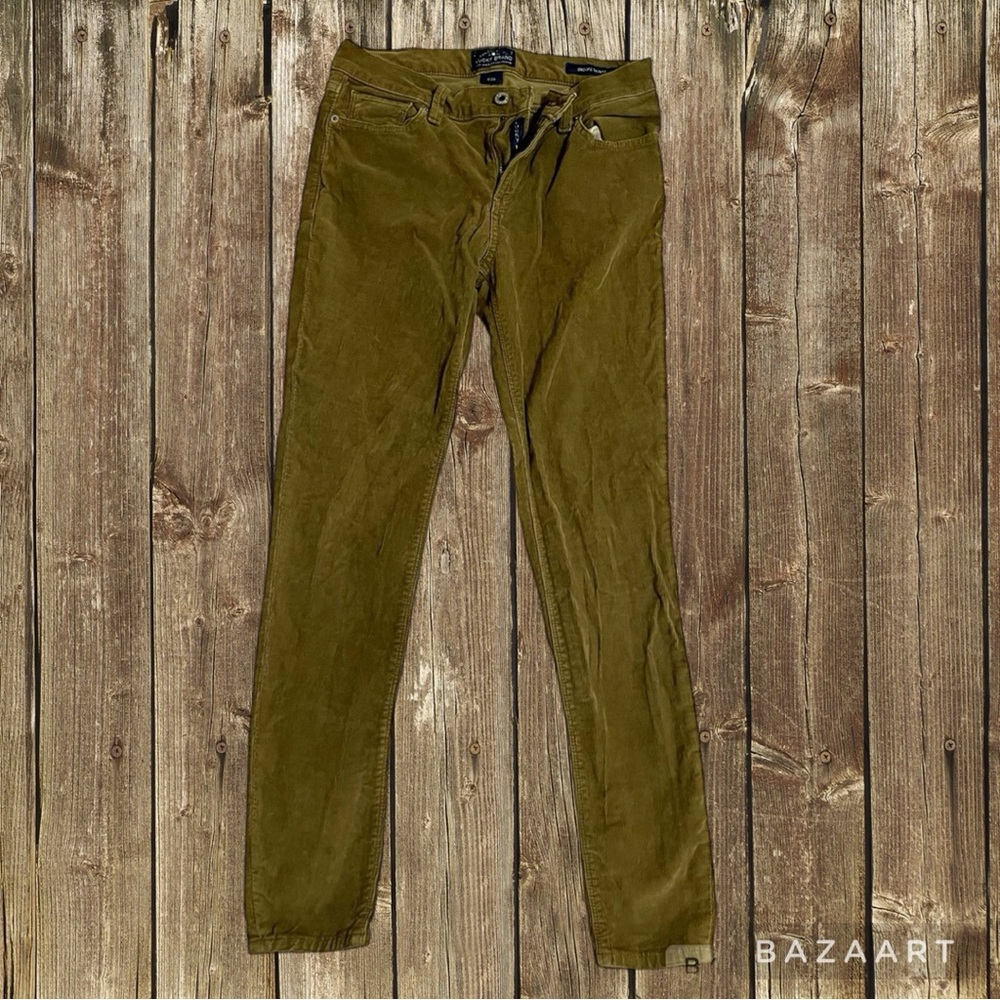 Lucky Brand 5 pocket Green Corduroy Jeans size 6 Brooke Skinny